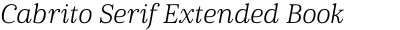 Cabrito Serif Extended Book Italic